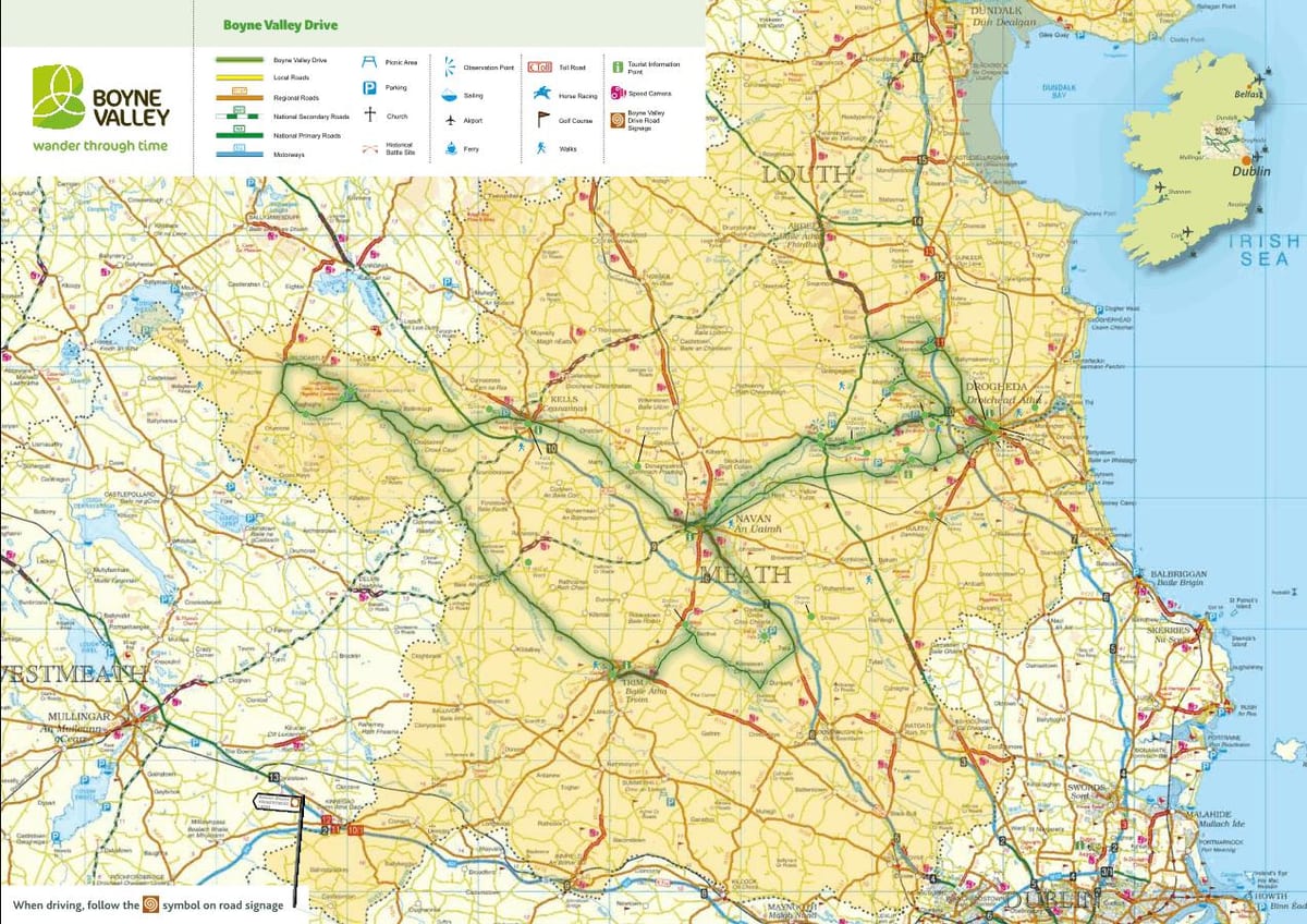 kart av boyne valley irland
