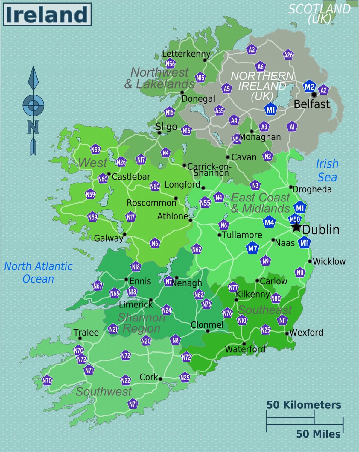 kart av fargerike kart over irland