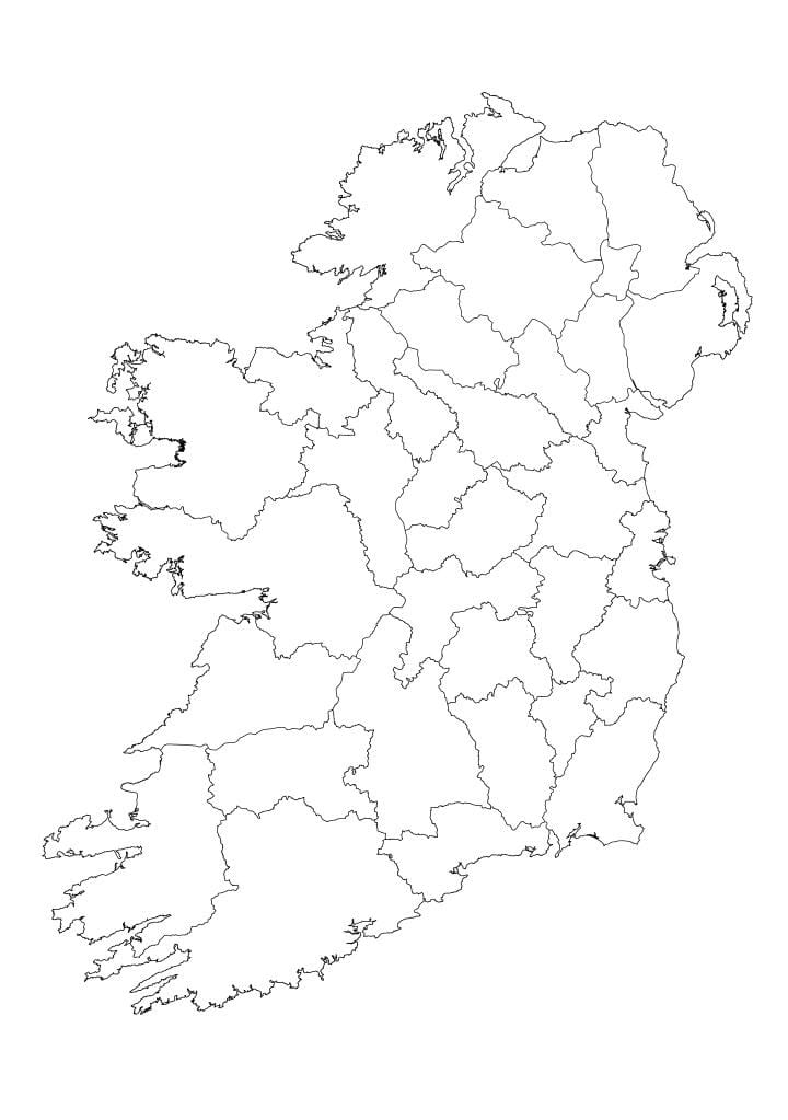 irland map outline