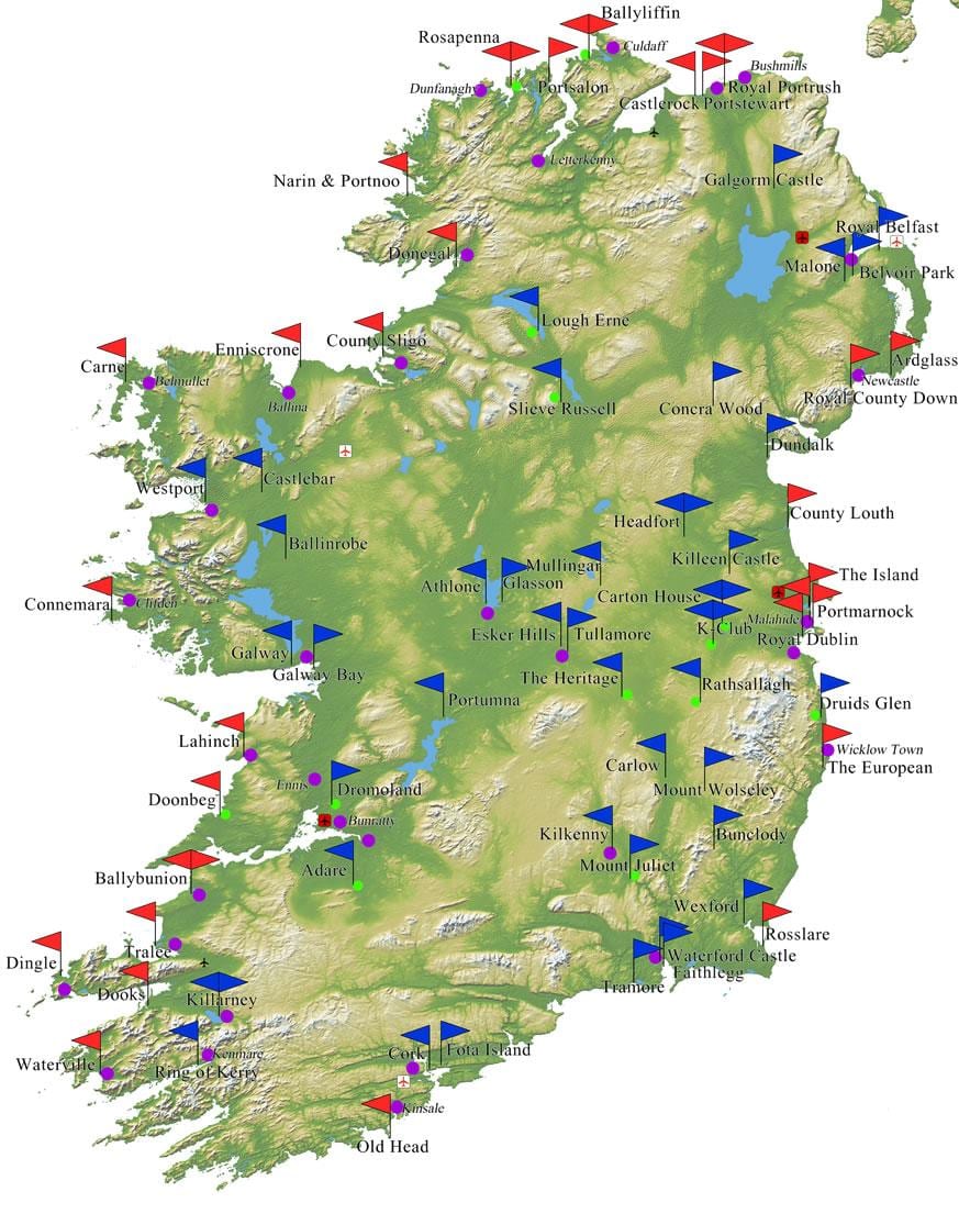 kart over irland golf