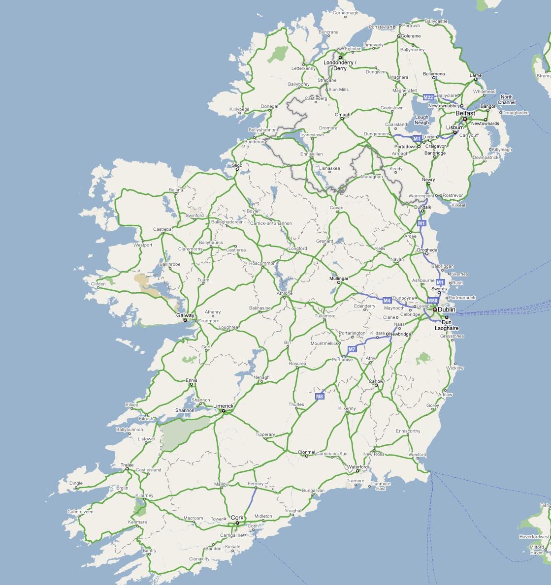 kart over irland highway