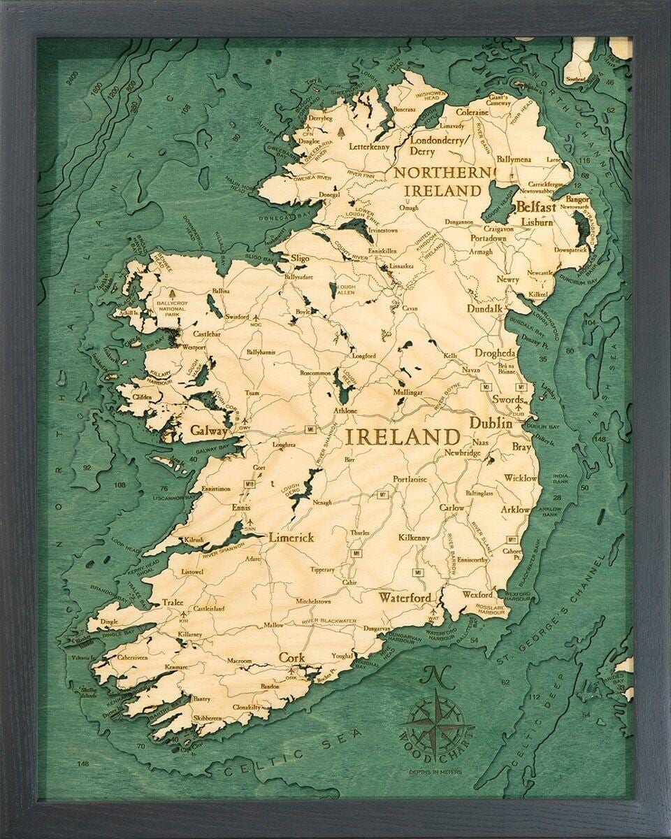 kart over irland kart kunst