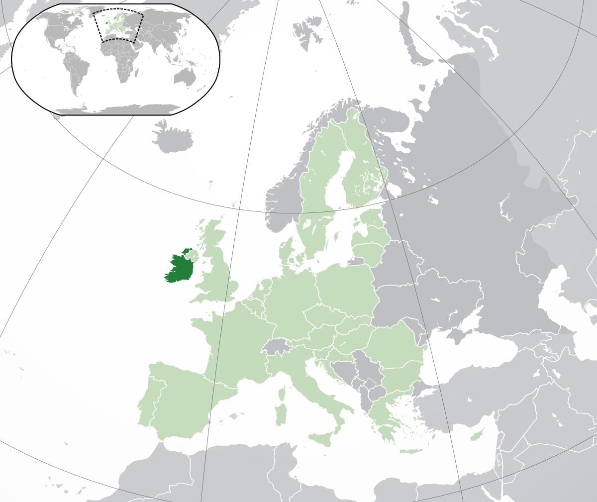 irland kart i verden kart