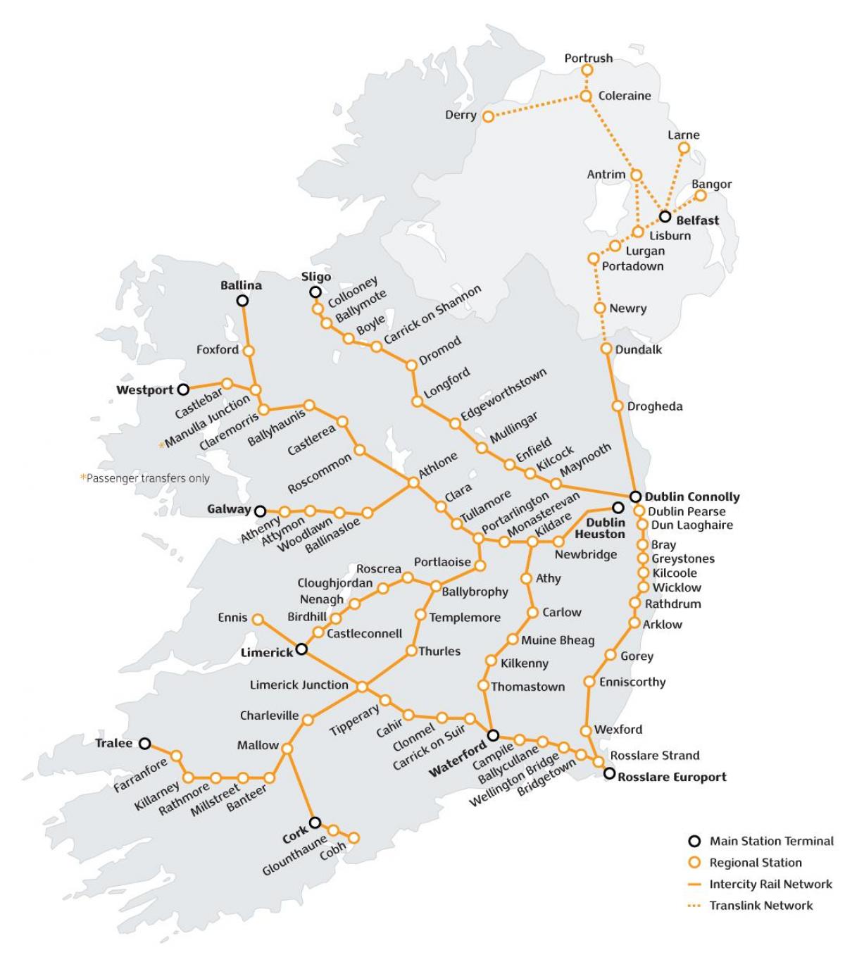 togreiser i irland kart