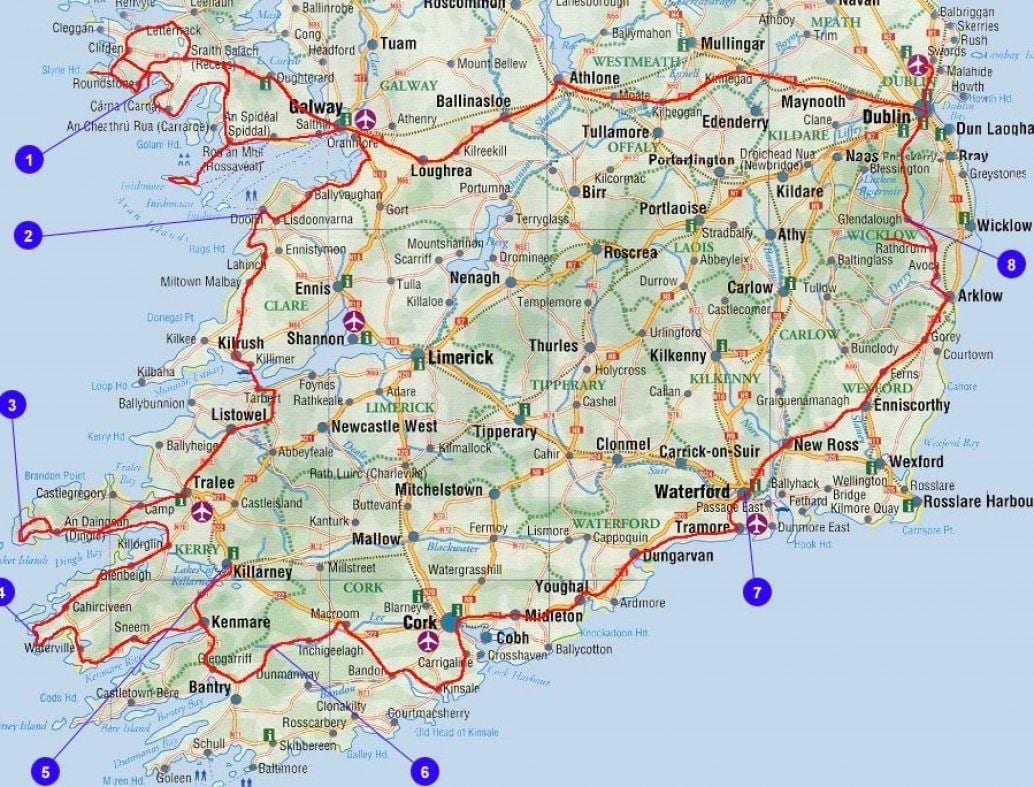 kart reise irland