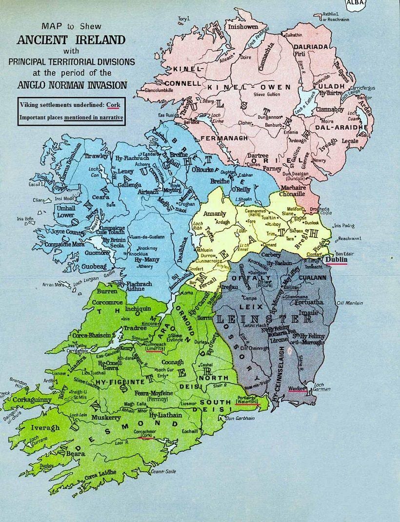 kart av megalittiske irland 
