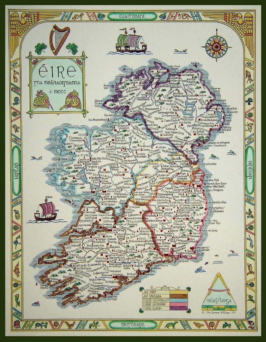 kart av middelalderens irland