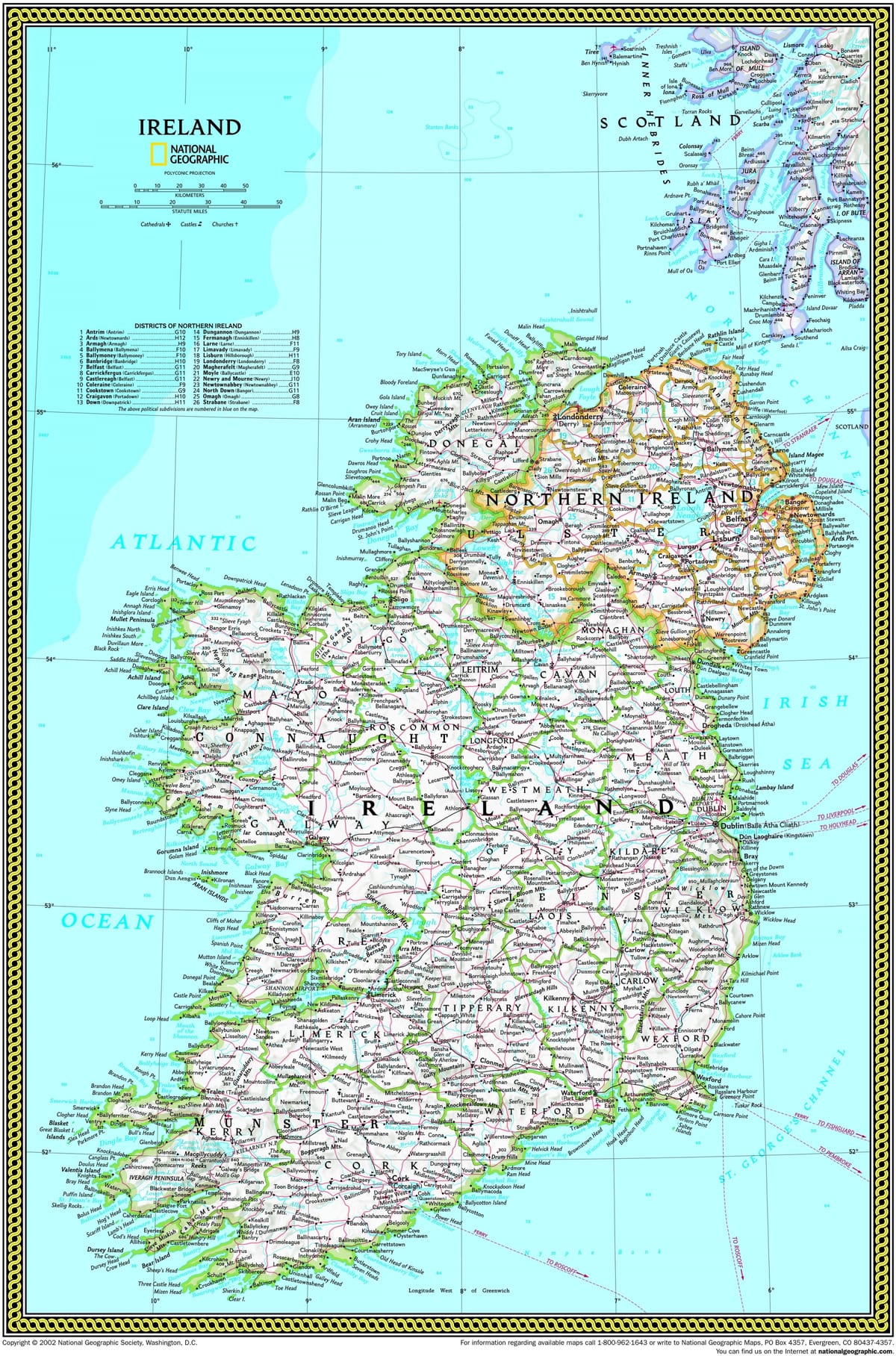 kart av national geographic kart over irland