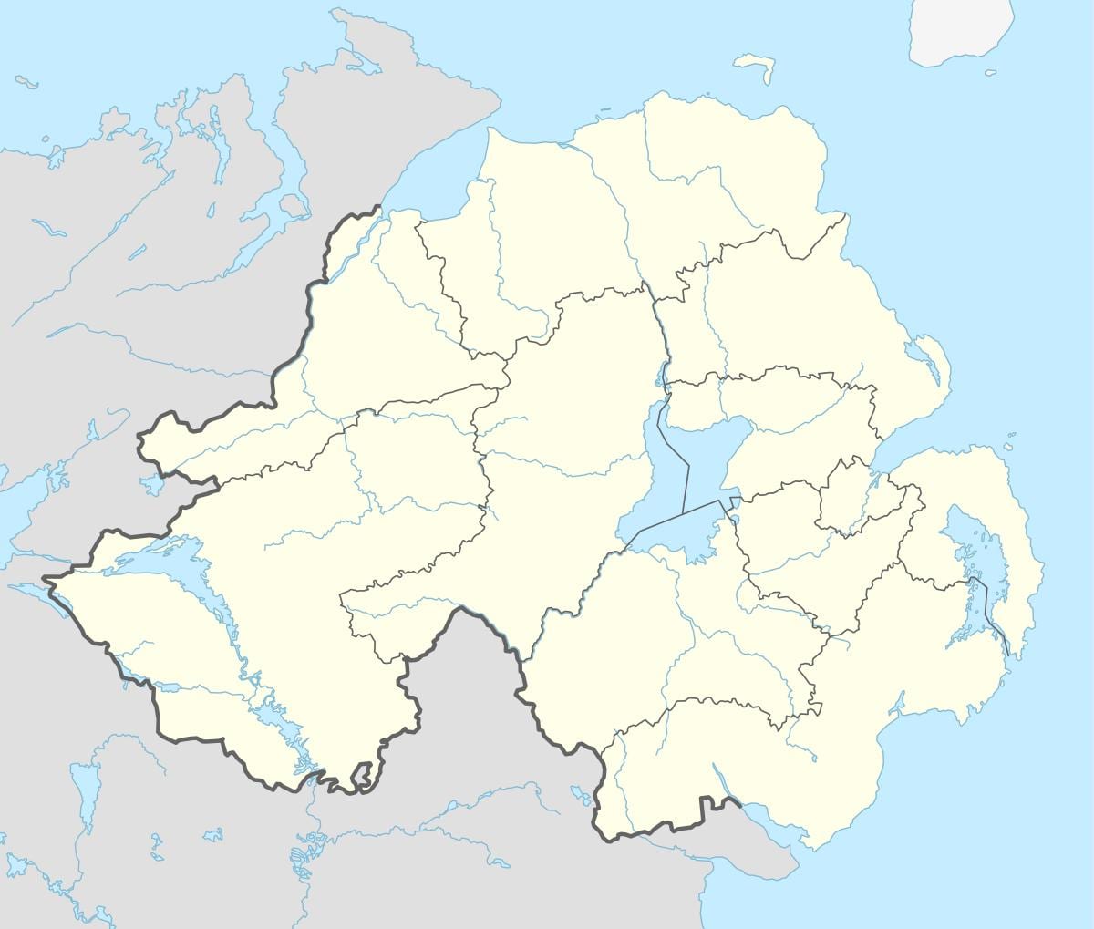 kart over nord-irland strender