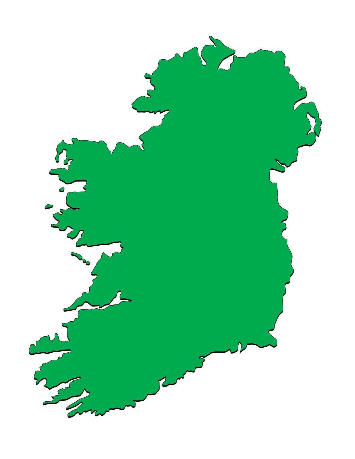 kart over irland mal
