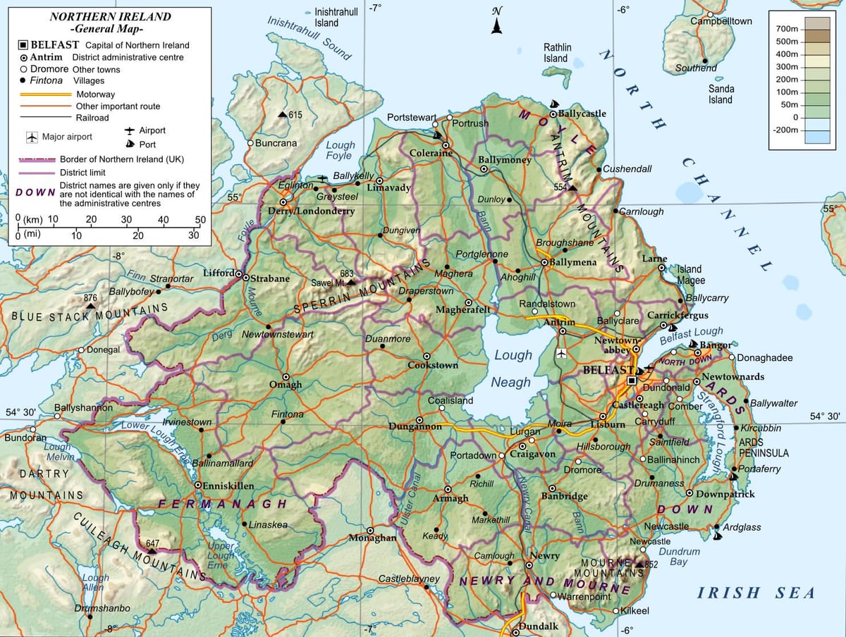 street map nord-irland