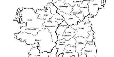 Skisse kart over irland