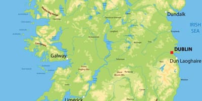 Lindring kart over irland