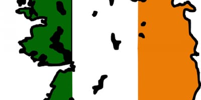 Kart over irland flagg