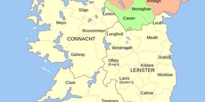Kart over irland landemerker