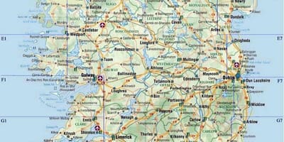 Sightseeing kart over irland