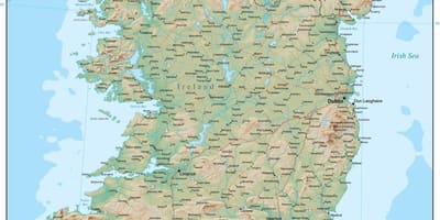 Kart over irland terreng 