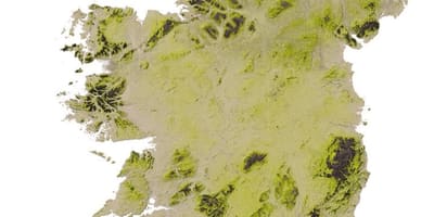Geografiske kart over irland