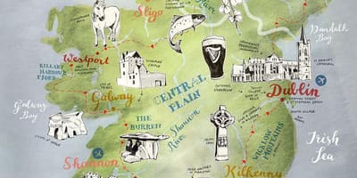 Kart til kart over irland plakaten