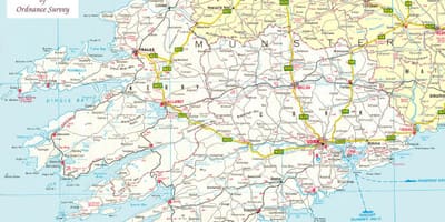 Kart over kart av nord-vest-irland