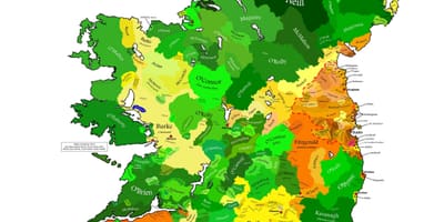 Kart av klanen kart over irland