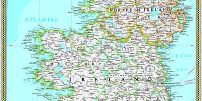Kart av national geographic kart over irland