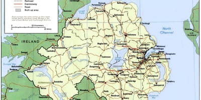 Kart over nord-irland