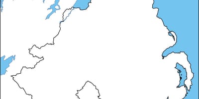 Blank kart over nord-irland