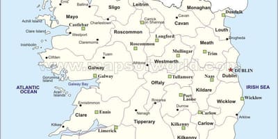 Kart, politisk kart over irland