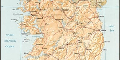 Kart av store kart over irland for salg