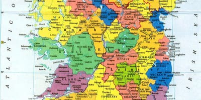 Store veggen kart over irland