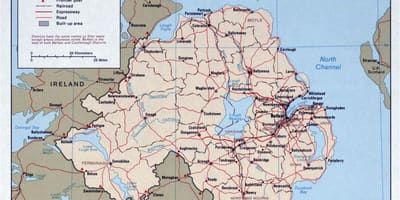 Kart over veien kart over irland og nord-irland