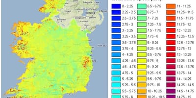 Vind hastighet kart irland